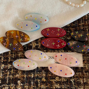 Yjl नई कोरियन शैली रेट्रो मीठा अंडाकार आकार मिनी एसीटेट बालों की क्लिप - Product Image 1