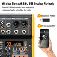 Console de mixage audio miniature professionnelle SONO 4/6 canaux avec effets DSP et interface USB pour téléphone portable, PC, streaming en direct et podcast