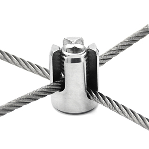 Pince croisée pour câble métallique en acier inoxydable 316 Rampe de câble de type L Pince pour câble métallique à réglage d'angle 304 - Product Image 4