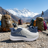 Chaussures de sport respirantes en maille pour hommes, légères, à lacets, antidérapantes, à semelle souple, chaussures de course décontractées, en maille respirante pour hommes