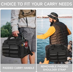 Sac à dos de pêche imperméable et souple avec porte-cannes, capacité 20L-30L, en polyester, bretelles cachées, échantillon gratuit - Product Image 3