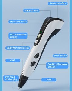 OEM <span class=keywords><strong>3D</strong></span> 펜 LED 스크린 DIY PLA 필라멘트 창의적인 장난감 선물 어린이 그림용 <span class=keywords><strong>3D</strong></span> 프린팅 펜 <span class=keywords><strong>3D</strong></span> 프린터 펜 - Product Image 3
