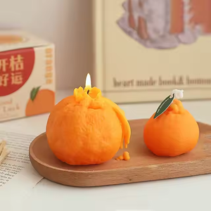 Velas Aromáticas de Cera de Soya con Aroma a Naranja, Modernas, Hechas a Mano, con Forma de Fruta Artificial, Regalos de Navidad de Color Naranja, Venta al Por Mayor - Product Image 2