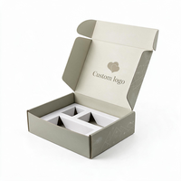 Boîte d'expédition de luxe en carton ondulé pour produits de soin avec insert, emballage personnalisé avec logo, boîte cadeau et artisanale