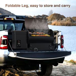 Soporte de <span class=keywords><strong>parrilla</strong></span> de asador automático portátil, asador de cerdo plegable de Metal para acampar, comida para el hogar, uso comercial, carbón combustible - Product Image 4