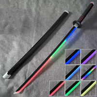 Épée de samouraï lumineuse électrique musicale à LED avec changement de couleur pour enfants pour Halloween