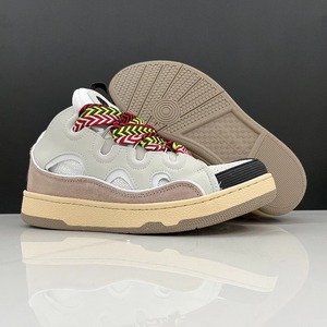 Chaussures de sport décontractées en cuir de luxe haut de gamme pour hommes, motif vague, pour le voyage, toutes saisons, rehaussantes, à lacets - Product Image 2
