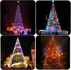 Arbre de Noël LED à pixels géant pour extérieur, éclairage festif commercial, PVC IP65, motif lumineux multicolore pour le Nouvel An - Product Image 3