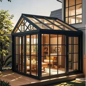 Andexin <span class=keywords><strong>Pergola</strong></span> personnalisée en aluminium autoportante double véranda en verre trempé maison d'été salle de jardin d'<span class=keywords><strong>hiver</strong></span> préfabriquée - Product Image 6