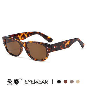 Eyewear Square Frame <b>Sunglasses</b> Wood Grain PC UV400 Unisex - Product Image 3