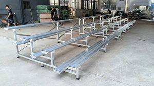 Outdoor Sports Bleacher Customized Long <b>Bench</b> Seating Portable Aluminum Gym Bleacher with Backrest - Product Image 4