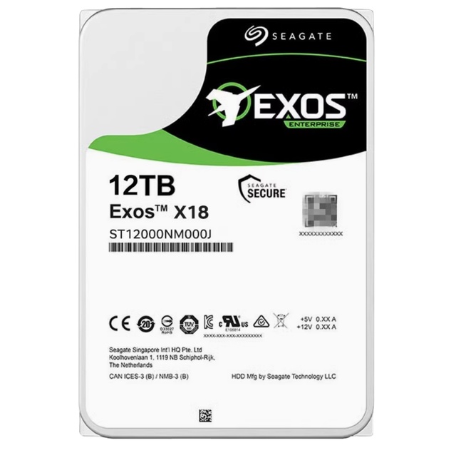 ST12000NM000J ST12000NM0008 ST12000NM001G Exos 12TB 7200 RPM 256MB 6.0Gb/s 3.5" Hard Drive ST12000NM000J