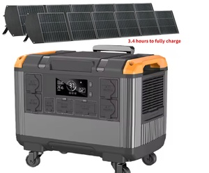 Emergency Battery Bank <b>Solar</b> Car Power Supply <b>Generator</b> Jump Flashlight EU US Au Plug - Product Image 1