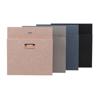 Organisateur de dossiers accordéon suspendu avec housse en tissu, sac de rangement 30x32x1.5cm, classeur de documents en papier avec logo personnalisé, rangement de documents de bureau