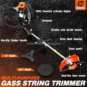 CE Certified Backpack <b>Brush</b> <b>Cutter</b> 4/2-Stroke Air-Cooled Aluminium <b>Blade</b> Petrol Lawn Mower 12in Cutting Width for Industry Use - Product Image 2