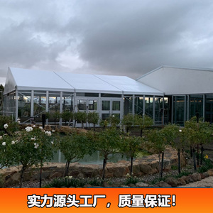 Carpa piramidal para exteriores con estructura de aluminio en forma de A, techo transparente de PVC, resistente al viento, para eventos en la playa o en el césped. - Product Image 4