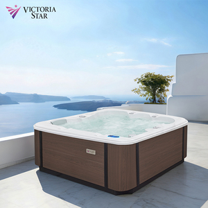 Baignoire autoportante pour 6 personnes, bain à remous extérieur, spa chaud Balboa - Product Image 1