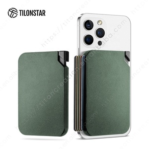 TILONSTAR TMPW100 Wholesale Custom Logo Phone Back Strong Magnetic Metal Side Pop up Credit Aluminum <b>Card</b> <b>Holder</b> - Product Image 1