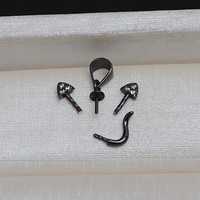 Accessoires de pendentif en argent S925 pour la fabrication de bijoux DIY en perles, support creux en forme de chat électroplaqué, cadeau tendance fait main