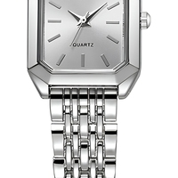 Montre à quartz à cadran vert, bracelet en métal rectangulaire, montre-bracelet analogique, mode féminine, cadeau pour étudiante