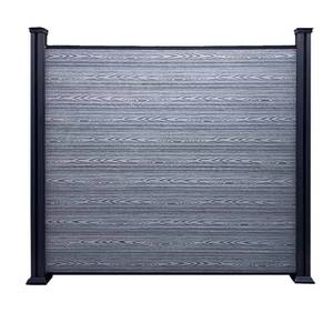 Juego completo de paneles de valla de jardín WPC para exteriores DIY, presión <span class=keywords><strong>privada</strong></span>, grano de madera, modelado en relieve 3D, balcones de aluminio, Villa Park - Product Image 2