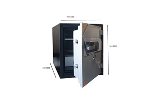 Coffre-fort électronique numérique YUNOS YNS-52F avec serrure à clé, mural, ignifuge, avec protection optimale contre le vol - Product Image 6