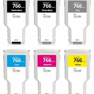ตลับหมึก Supercolor 6 สี 300 มล. 766F ใช้แทนกันได้ พร้อมหมึกและชิป สำหรับเครื่องพิมพ์ HP DesignJet XL 3600 3600dr (NA) - Product Image 1