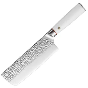 7 inç Nakiri bıçak el dövme yüksek karbon çelik asya balta sebze et japon şef bıçağı doğrama mutfak bıçakları