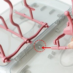 <b>Dust</b> - Proof BPA Free Foldable Baby Bottle Rack Storage Organizer for Feeding Accessories with Lid Travel - Friendly Design - Product Image 4