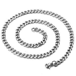 3-7Mm Cuba Chuỗi Vòng Cổ Cho Nam Giới Phụ Nữ Bạc Màu Thép Không Gỉ Miami Lề Đường Liên Kết Choker Dropshipping Đồ Trang Sức - Product Image 4