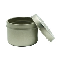 Haoxin — boîte de baume en étain, logo gaufré élégant, personnalisé, en forme de fleur, emballage métallique pour baume à lèvres et bougies, 50 unités