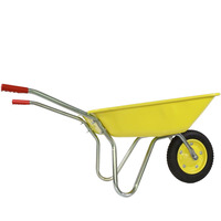Carretilla de un solo rueda con estructura de acero soldada resistente WB4024A para trabajos de construcción pesada
