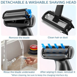 Afeitadora Eléctrica A1, Recortadora de Pelo, Carga Rápida Tipo-C, 3 en 1, Cuchilla Desmontable Suave e Indolora para Cara y Cuerpo - Product Image 2