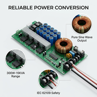 Placa de Circuito Inversor para Estación de Energía Portátil, Salida de CC a CA 110V 220V, Ensamblaje de PCB Personalizado, Prototipo Rápido