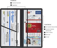 Porte-cartes de immatriculation et d'assurance en cuir durable et personnalisable, organiseur de documents de véhicule pour boîte à gants