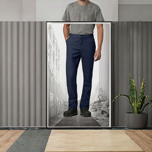 กางเกงผ้าแคนวาสผู้ชายสั่งตัดพิเศษ ทรงตรง ลายทาง เอวกลาง ซิป บริการ OEM ปักโลโก้ กางเกงลำลอง - Product Image 3