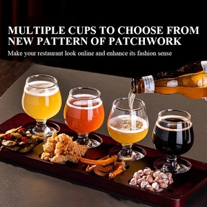 バーレストランショートステムビールグラススナックセットフライトボードチューリップテイスティングカップワインビールグラストレイ付き - Product Image 4