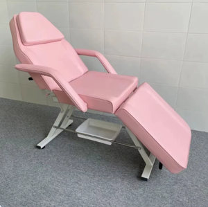 Multi-function Massage Bed Facial Chair Folding <b>Adjustable</b> Spa Salon Beauty Bed Tattoo Eyelash Beauty Bed/Chair With <b>Stool</b> - Product Image 4