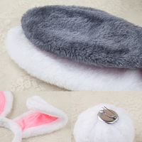 Serre-tête Lapin de Pâques Fait Main pour Enfants avec Oreilles et Nez – Ensemble de Décoration de Fête Automne Hiver en Peluche Adorable