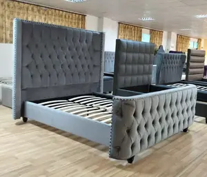 Nieuwste Ontwerp Groothandel Fabriek Prijs Dubbele Queen King Size Bed Frame Meubels Slaapkamer Bed