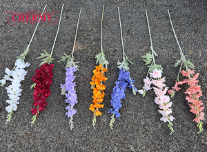 ดาเหลียน เชอร์มี DC094 ขายส่งดอกเดลฟีเนียมประดิษฐ์คุณภาพสูง ขนาด 85 ซม. สีขาว ทำจากผ้าไหม สำหรับจัดงานแต่งงาน - Product Image 3