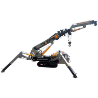 3 tonnes 5 tonnes Crawler Long Boom Spider Crane With Fly Jib