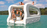 Bateau solaire gonflable familial, confort et commodité pour le lac et la rivière avec moteur