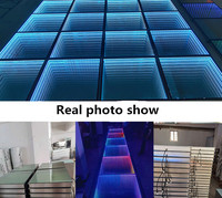 Superventas Grace Stage Lighting Abysm Mini Stage Floor Mirror 3D Led Dance Floor Led Juegos de calle Infinity Led Dance Floor