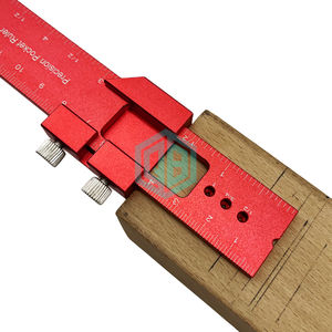 Righello a T quadrato falegnameria per la lavorazione del legno righello tascabile di precisione con righelli per incisione a bordo dritto con angolo di 45/90 gradi metrico - Product Image 4