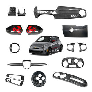 Shashal Cache-Garniture Complet en Fibre de Carbone pour <span class=keywords><strong>Fiat</strong></span> <span class=keywords><strong>500</strong></span> Abarth 595, Autocollant Universel d'<span class=keywords><strong>Accessoires</strong></span> Intérieurs - Product Image 6