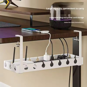 Bandeja Organizadora de Cables Debajo del Escritorio, Extensible, de Acero, para Ocultar Cables, Portacables, Gestión de Cables - Product Image 2