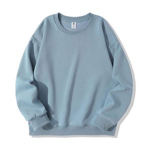 H5490 Wholesale Custom 300 Gsm Cotton Blends Sweatshirts Men Blank <b>Drop</b> Shoulder Sweatshirts - Product Image 6