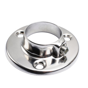 Stainless Steel Flange Base Round Tube <b>Wardrobe</b> Clothes Rack Support Wall Mount Modern Simple Design - Product Image 4