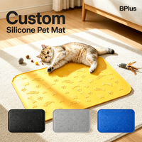Alas Hewan Peliharaan Silikon BPlus Stout Sheet Tear Resistant, Tahan Terhadap Goresan Cakar dan Seretan Mangkuk Sehari-hari untuk Anjing Nakal yang Suka Bermain, Bentuk Persegi Panjang